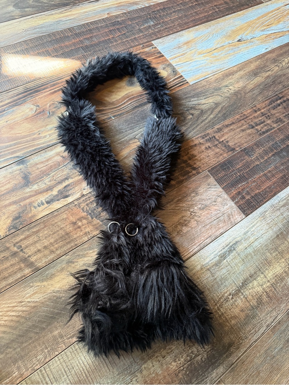Black Faux Fur Scarf - Women Accessories